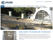 Tablet Screenshot of houseofstainless.com